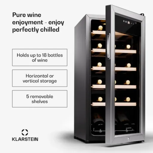 KLARSTEIN Shiraz Free-standing Wine Cooler Review: compact 18-bottle fridge that mostly does what it says