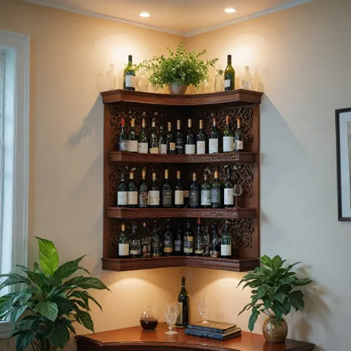 Maximizing space with a corner wine shelf: smart solutions for wine lovers