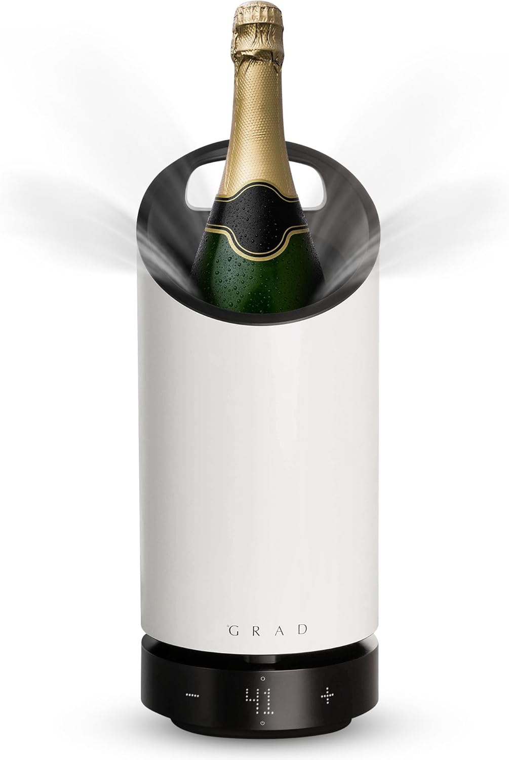 Grad No.1 Wine Cooler – Portable & Rechargeable Wine Cooler with Precise Temperature Control (41-69°F),Scandinavian Design, Silent Operation, Long Battery Life – Luxury Wine Accessory for Home