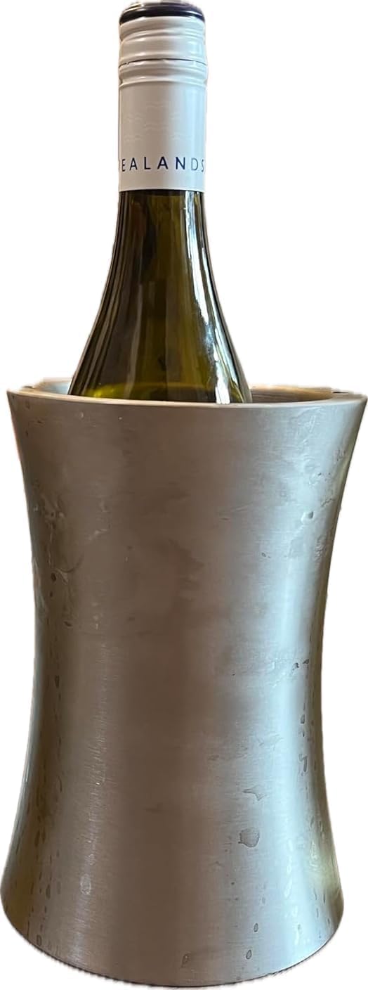 Stainless Steel Wine Chiller - Freezable Water-Filled Walls Keeps Wine Ultra-Cold Longer - Sleek Durable Design Wine Cooler - Fits All Wine Bottles, Perfect Wine Gifts