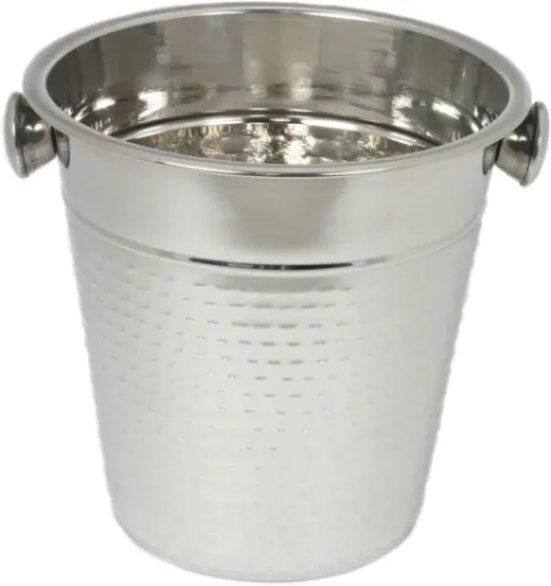 Hammered Champagne Bucket - 4 Quart - Stainless Steel 4 Quart Champagne Bucket