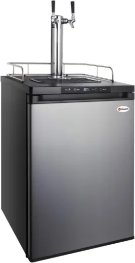 HBK309S-2 Home Brew Keg Dispenser, Stainless Steel, 2 Tap 2 Tap Stainless Steel