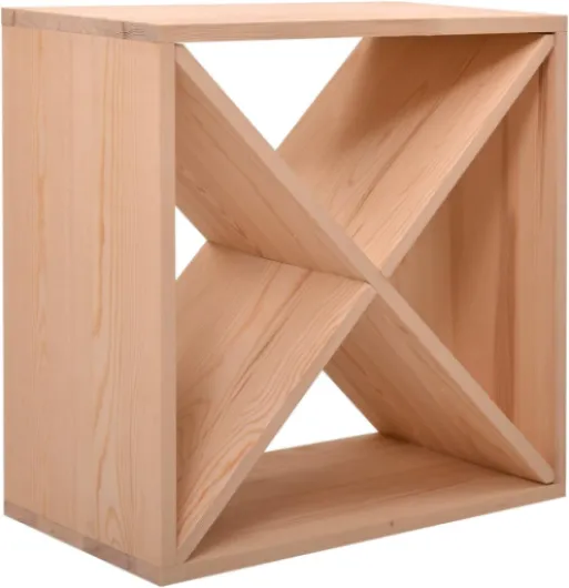 24 Bottle Wine Rack Holder Compact Cellar Cube Bar Storage Kitchen Decor Wood Display Home,Natural 24 Bottles