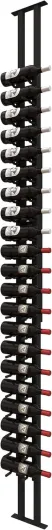Ultra Wine Racks Floor-to-Ceiling Mount Display (1 Side, Single Deep, Black, Holds 21 Wine Bottles) - Modern Metal Wine Storage for Wine Cellars, Home Bars, Kitchens, and Dining Rooms 1 Side Single Deep
