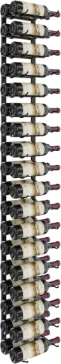 W Series Pro Wine Rack 6 - Double Depth, Metal Wall Mounted Wine Rack - Modern, Easy Access Wine Storage - Space Saving Wine Rack with Storage Capacity (36 Bottles, Matte Black) 36 bottle Matte Black