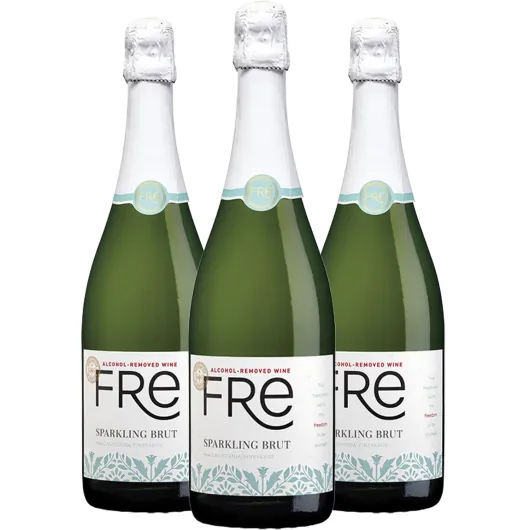 Sutter Home Fre Brut Non-alcoholic Champagne Wine - The best NA Brut on the market! (3 Bottles)