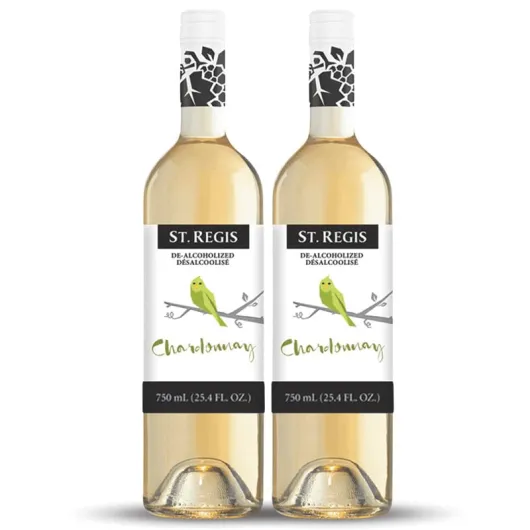 ST - REGIS Non-Alc Chardonnay 25.4 Fl Oz (2 Pack) - Low Calorie and Sugar - Golden Yellow Floral and Fruity Rich Flavor from North of Spain Vineyards Chardonnay 25.4 Fl Oz (Pack of 2)