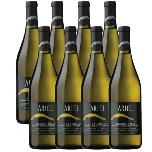Ariel Chardonnay Non-Alcoholic White Wine Experience Bundle - 8 PACK