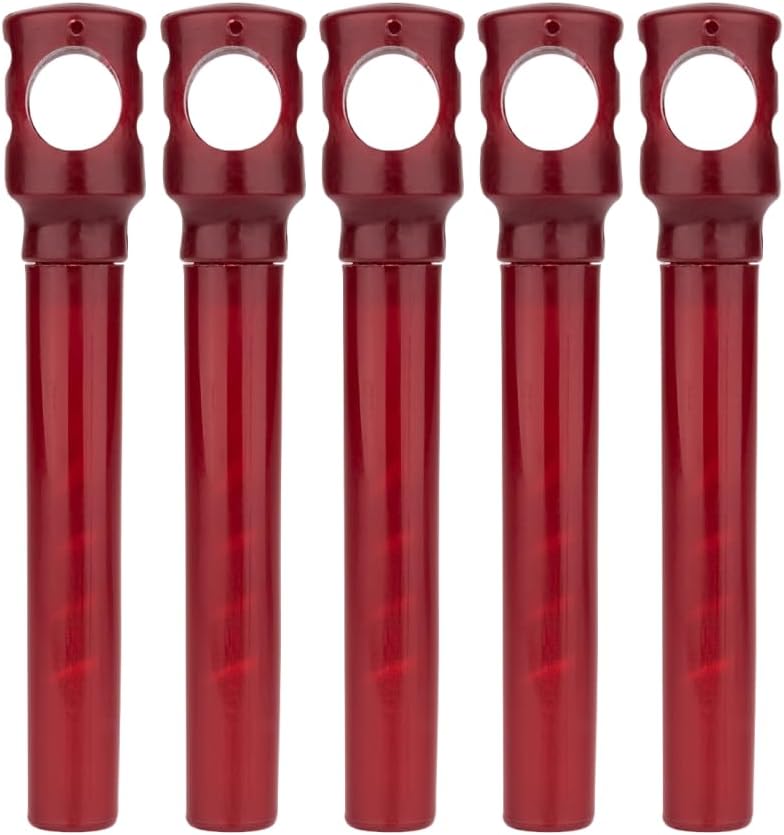 Travel Corkscrew Pocket - Travel Wine Opener - Portable Wine Cork Opener Mini for Camping, Cruise and Vacation with Plastic Handle, 5 Pcs, Burgundy