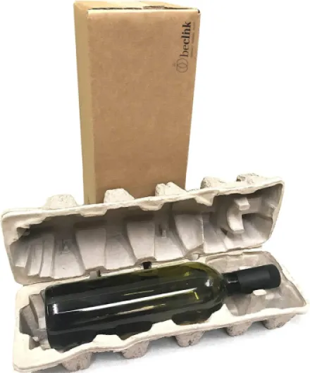 Wine Shipping Box (1 bottle) with Protective Tray, Biodegradable, Made from Recycled Materials - Pack of 1 01 Bottle (Pack of 01)