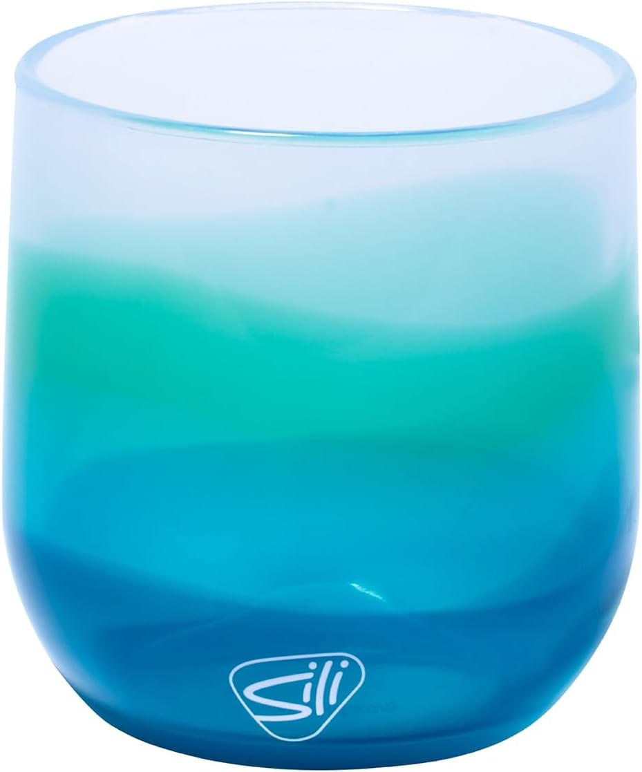 12oz Stemless Silicone Wine Glass - BPA-Free, Shatterproof, Non-Toxic, Dishwasher Safe, Unbreakable Wine Glass - Perfect for Outdoor Picnics, Camping, Home Use (Mountain Air) 12 Ounces Mountain Air