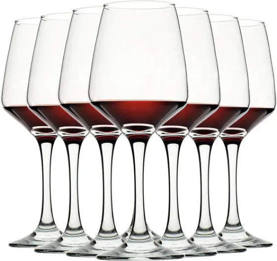 Wine Glasses Set of 8, 12oz, Lead-free, Clear, Durable Glassware 12 Ounces