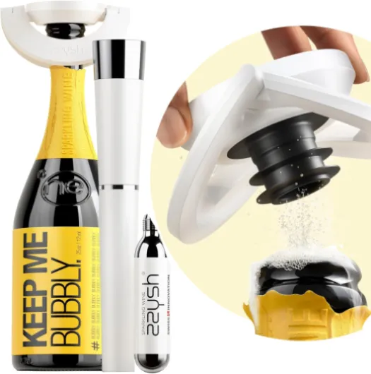 ® 3 in 1 Champagne Sealer, Saver & Preserver Up to 4 Weeks with Champagne Stoppers For Bottles - Preservation System with Prosecco Bottle Stopper - Best Sparkling Wine Lovers Gifts For Women