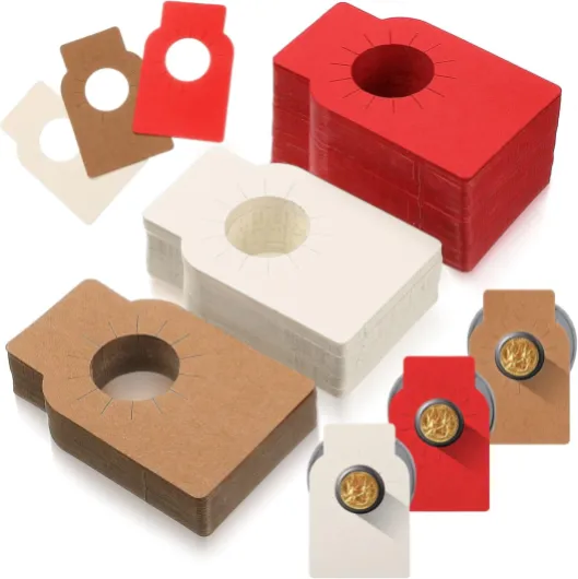 300 Pcs Wine Bottle Tags for Cellar Collection Reusable Wine Cellar Labels Hanging Double Sided Storage Racks Custom for Name, Year, Notes, Red White Brown, 2.25 x 3.5 Inch