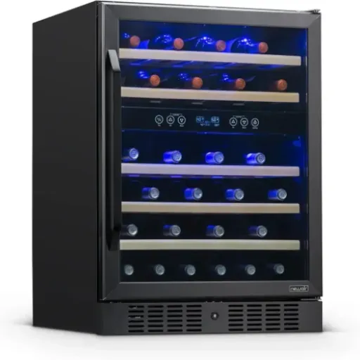 NewAir 24" Dual Zone 46-Bottle Wine Fridge Review: quiet, good-looking, but not without headaches