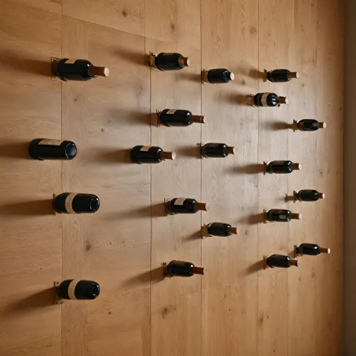 Wine pegs for elegant wall mounted wine storage