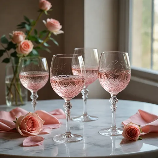 Elegant pink wine cups for refined celebrations and everyday rituals