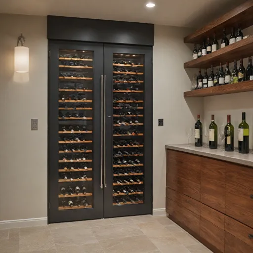 Elegant cable wine display racks for modern cellars and compact spaces