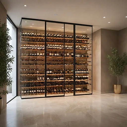 Modern wine cellar glass design for elegant home wine rooms