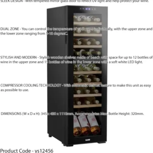 Loops 27 Bottle Dual Zone Wine Cooler Review: a compact fridge that does the job if you know its limits