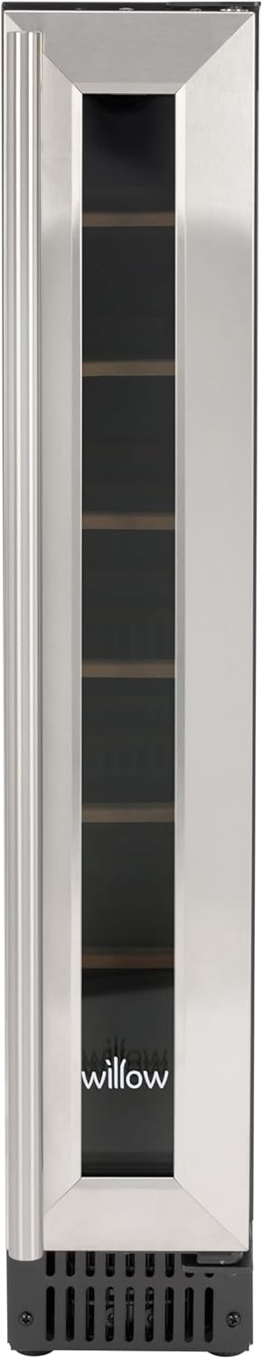 W15WCSS 20L Under Counter Wine Fridge/Wine Cooler, 4* Rating, Digital Display with Touch Control, Ventilated Cooling, 2 Years Warranty - Stainless Steel