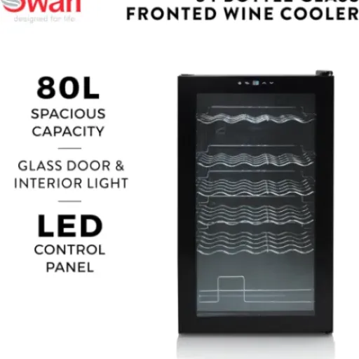 Swan SR12040BN Wine Cooler Review: a decent 34-bottle drinks fridge that mostly just gets on with it