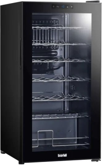 Baridi 28 Bottle Wine Fridge with Digital Touch Screen Controls & LED Light, Black - DH10 28 Bottles