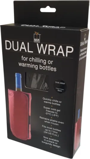 Dual Wrap Wine Champagne and Prosecco Bottle Chiller Cooler and Warmer