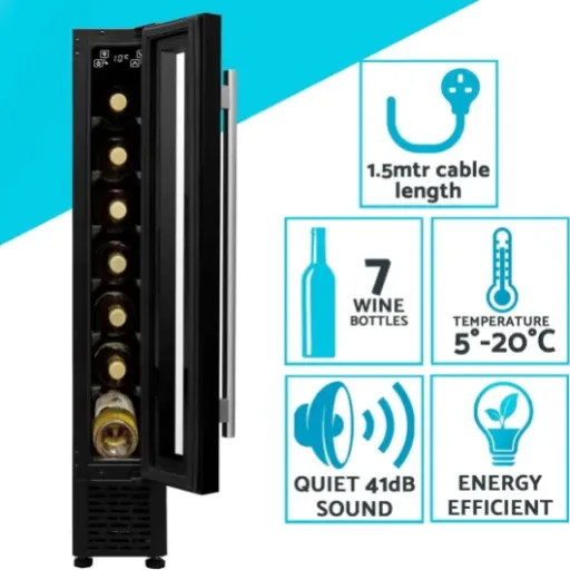 Dellonda Baridi 7 Bottle Wine Fridge Review: a very slim cooler that does the job if you accept a few compromises