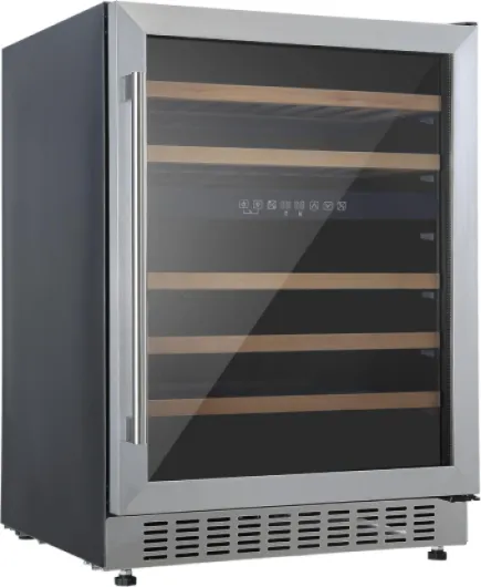 CWC605SS Freestanding Undercounter Fridge Cabinet 60cm Wine Cooler, 54 Bottle, 135L Capacity, with Digital Temperature Control and Reversible Door - in Stainless Steel