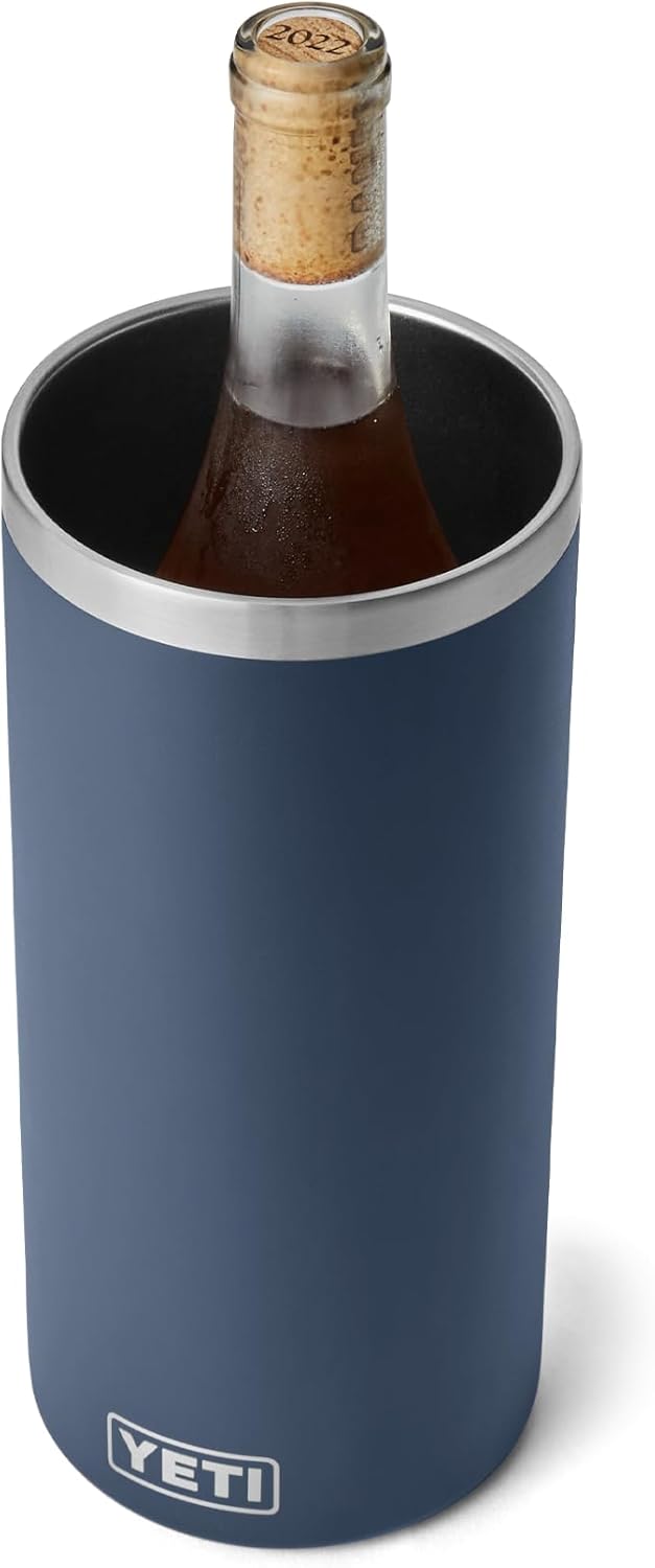 Rambler Wine and Champagne Chiller, Stainless Steel Insulated, Navy