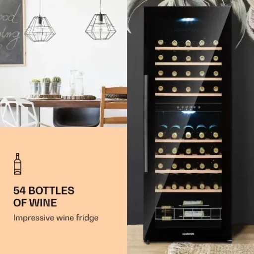 Klarstein 54-Bottle Dual Zone Wine Fridge Review: decent-looking cooler with some annoying quirks
