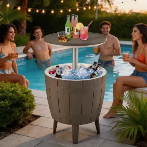 TANGZON 38L Ice Bucket Table Review: a simple garden cooler table that actually gets used